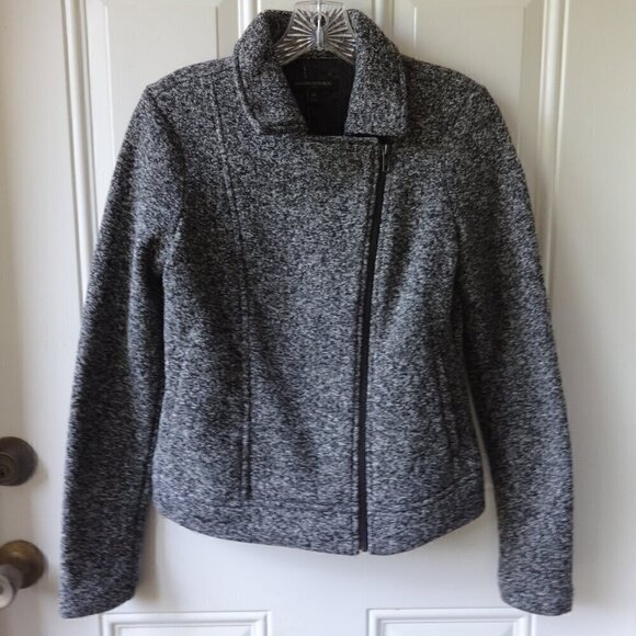 Banana Republic women's tweed moto jacket size XS, front zip, 2 front pockets - Picture 1 of 13